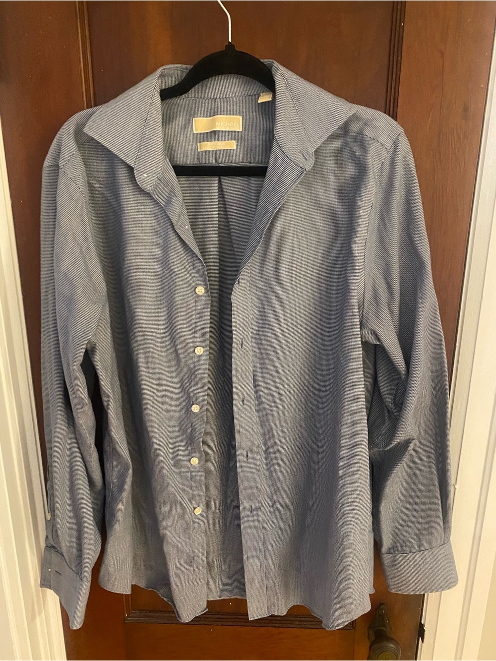 Michael Kors Men's Light Blue Button-Down Dress Shirt